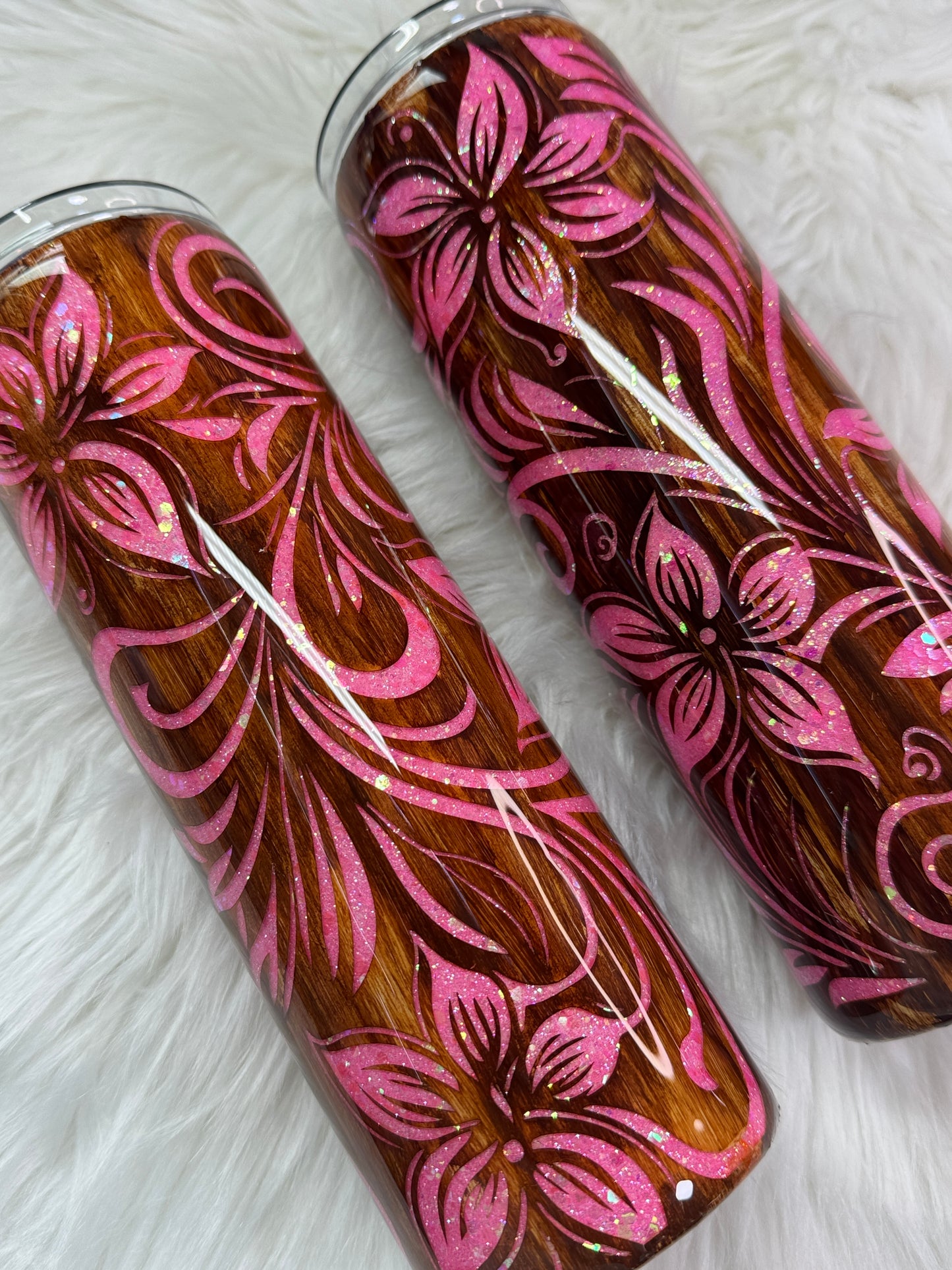 Pink Woodgrain Peek A Boo