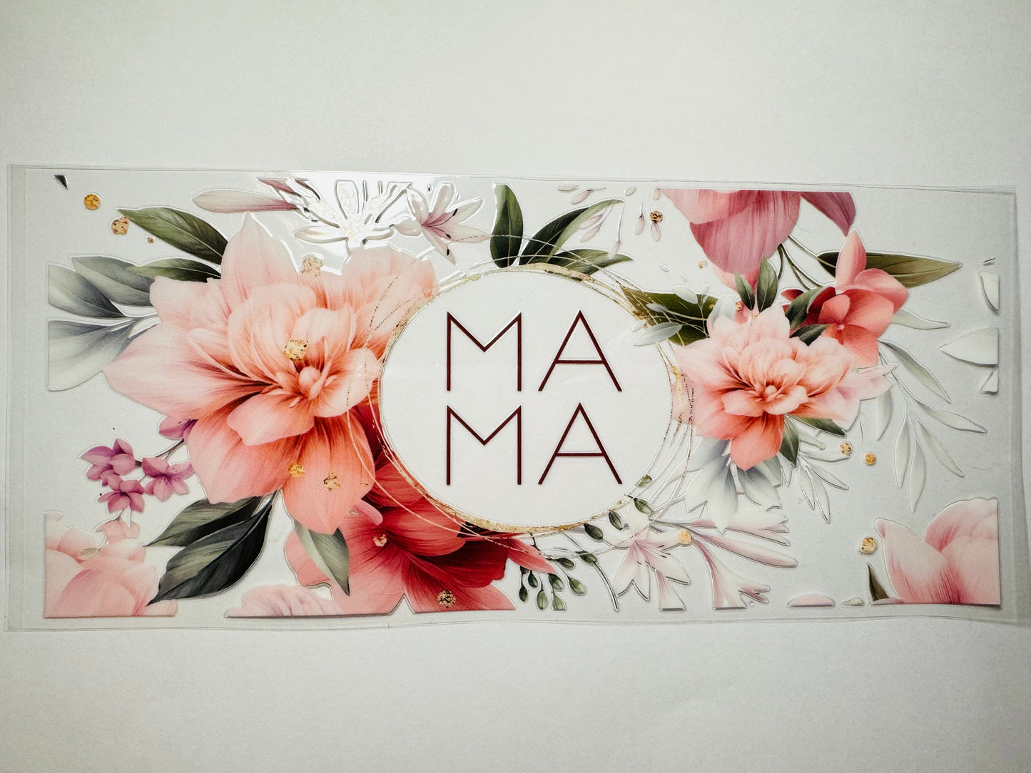 MAMA Floral UV DTF 16 oz Wrap