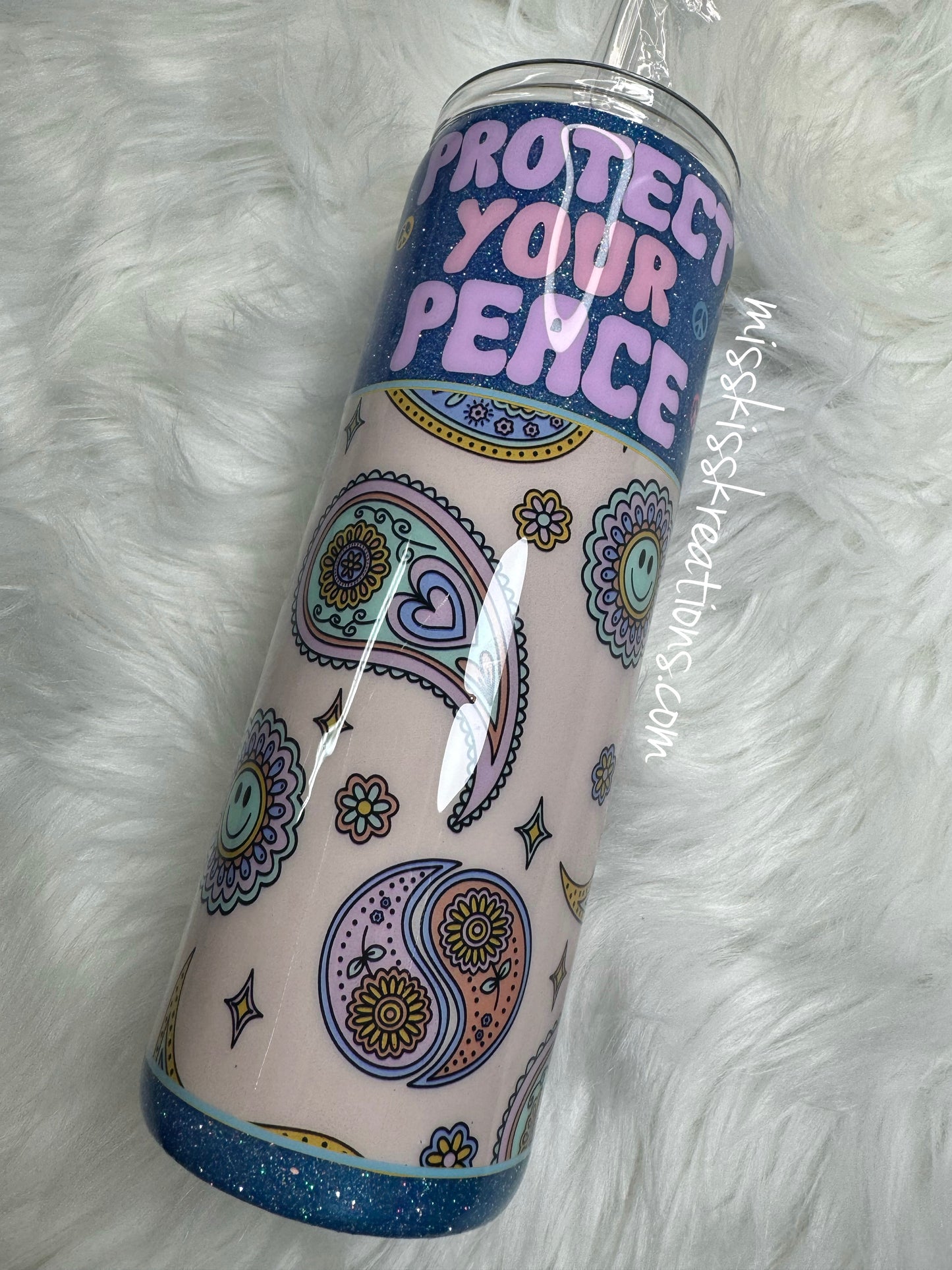 20 ounce Skinny Protect your Peace Tumbler