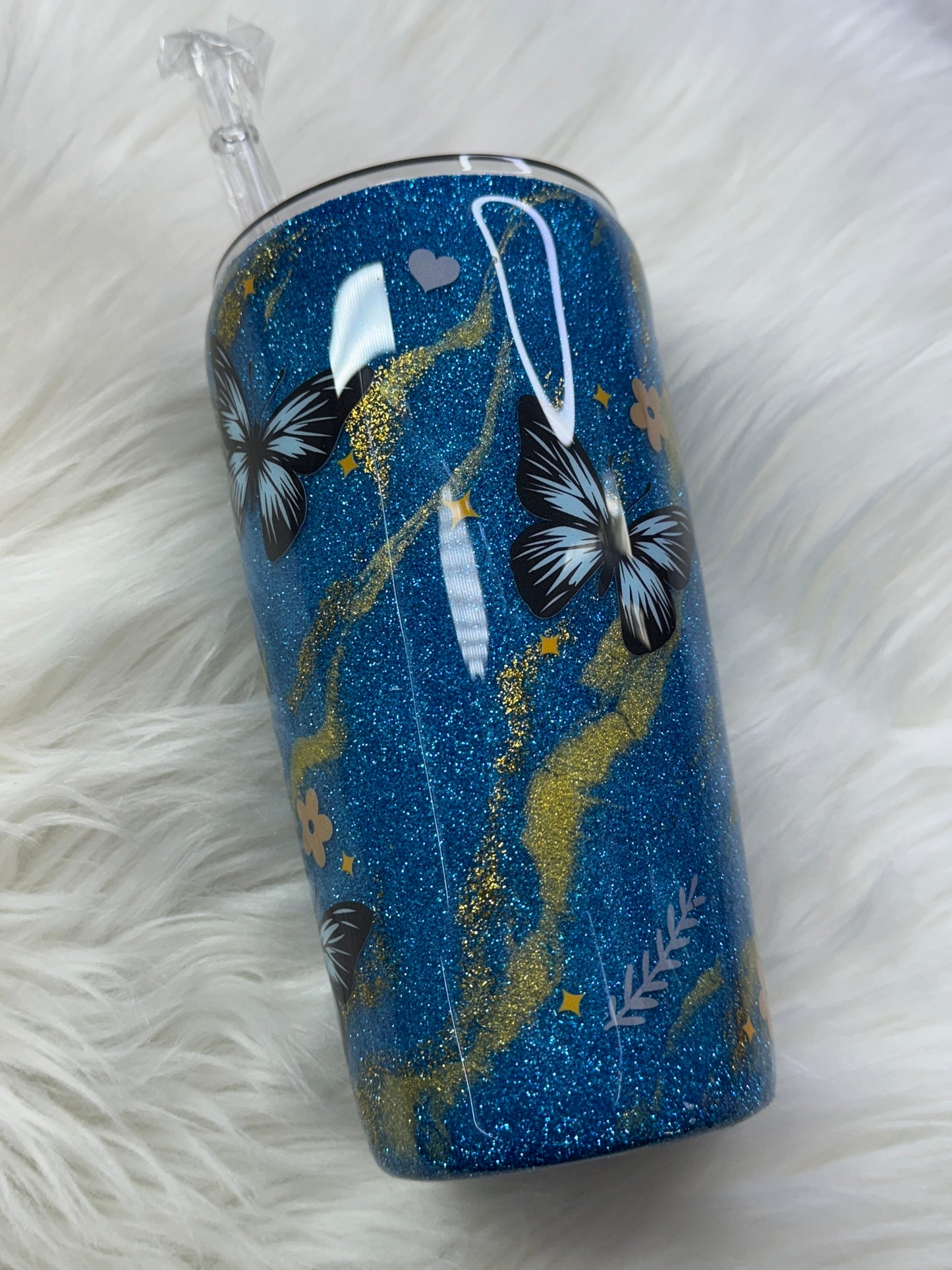 20 ounce Butterfly Swirl Tumbler