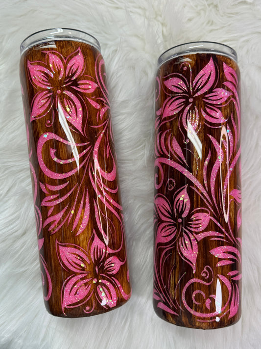 Pink Woodgrain Peek A Boo