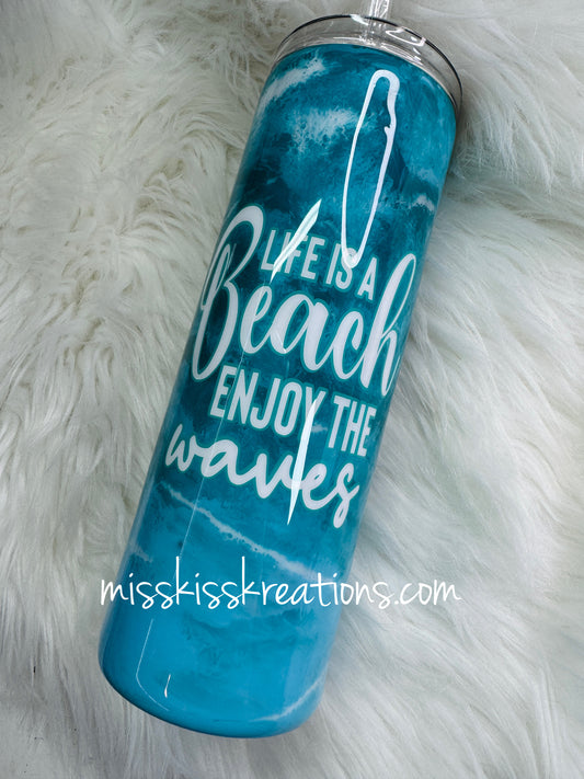 20 ounce skinny Beach Tumbler