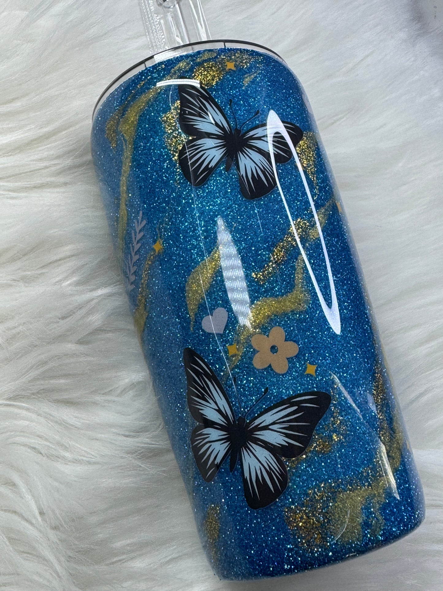 20 ounce Butterfly Swirl Tumbler