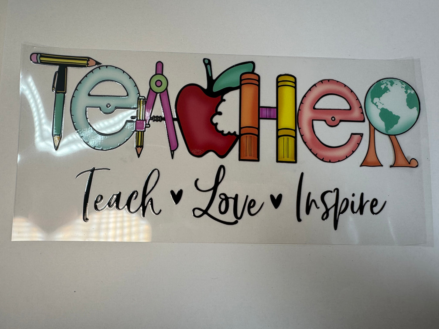 Teacher Love UV DTF 16 oz Wrap